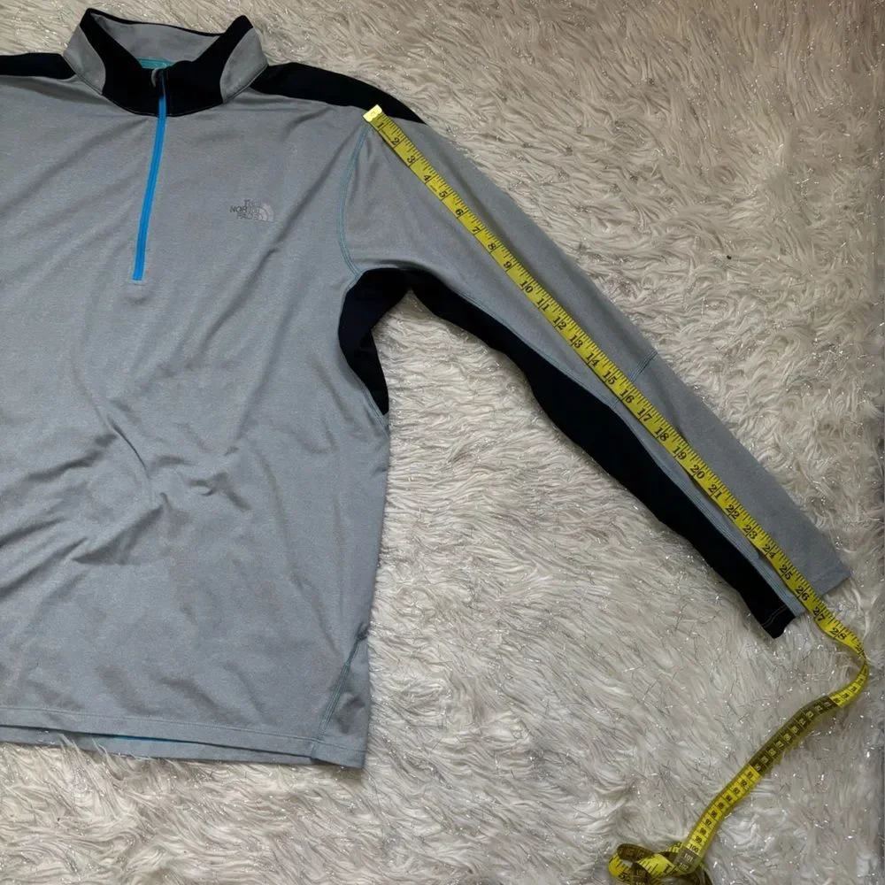 The North Face Black/Gray and Teal Men’s Pullover Mountain Athletic Tee Size L/G